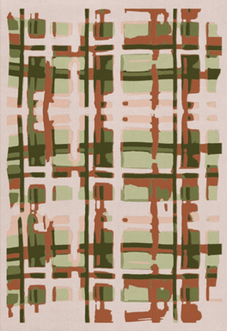 Plaid Rug Garden Pop, Layered x Collina Strada, top view