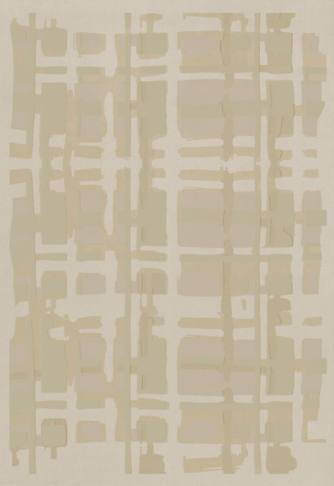 Plaid Wool Rug, Layered x Collina Strada Haze, top view