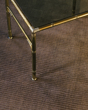 Brown Wool Rug, Layered Drift Wool Walnut, close up in an interior