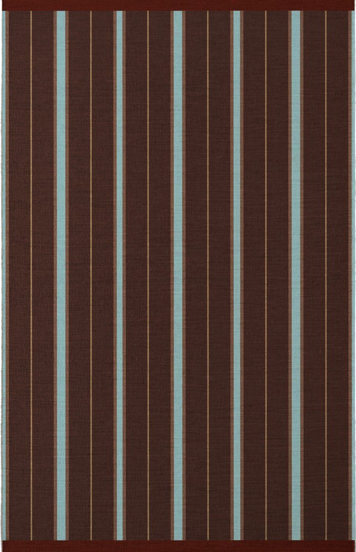 Brown Stripe Rug, Layered x Tom Morris Betty Brown, top view