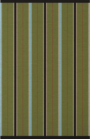 Green Stripe Rug, Layered x Tom Morris Cooper, top view
