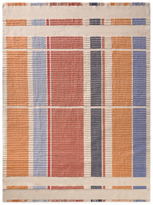 Lorena Canals Columns Multi Color Wool Rug, top view