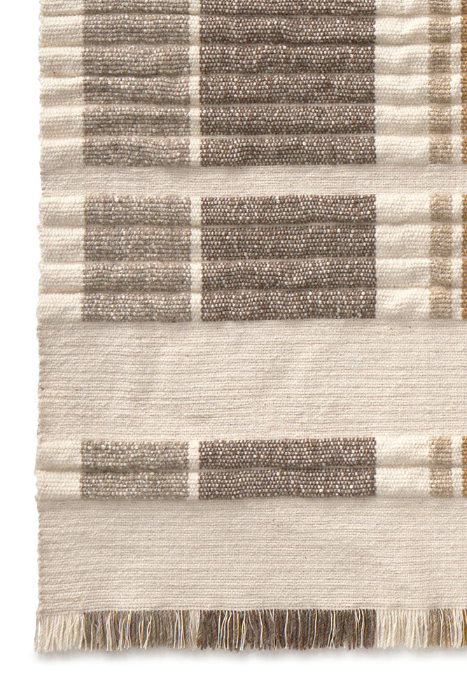 Lorena Canals Columns Natural Wool Rug, close up