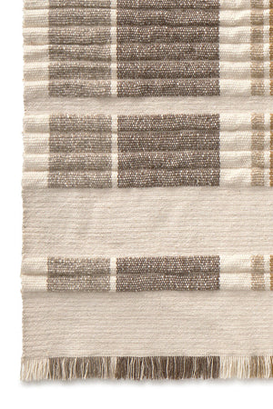 Lorena Canals Columns Natural Wool Rug, close up
