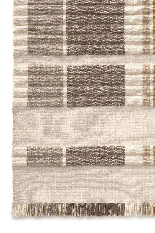 Lorena Canals Columns Natural Wool Rug, close up