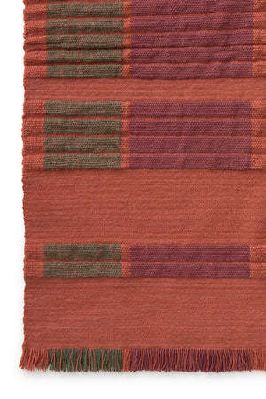 Lorena Canals Columns Sienna Wool Rug, close up