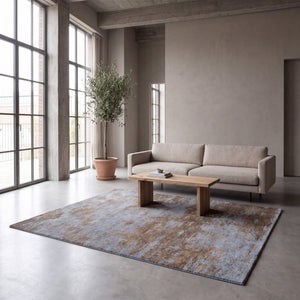 Blue Flatweave Rug Acsento Laguna Forest, detail