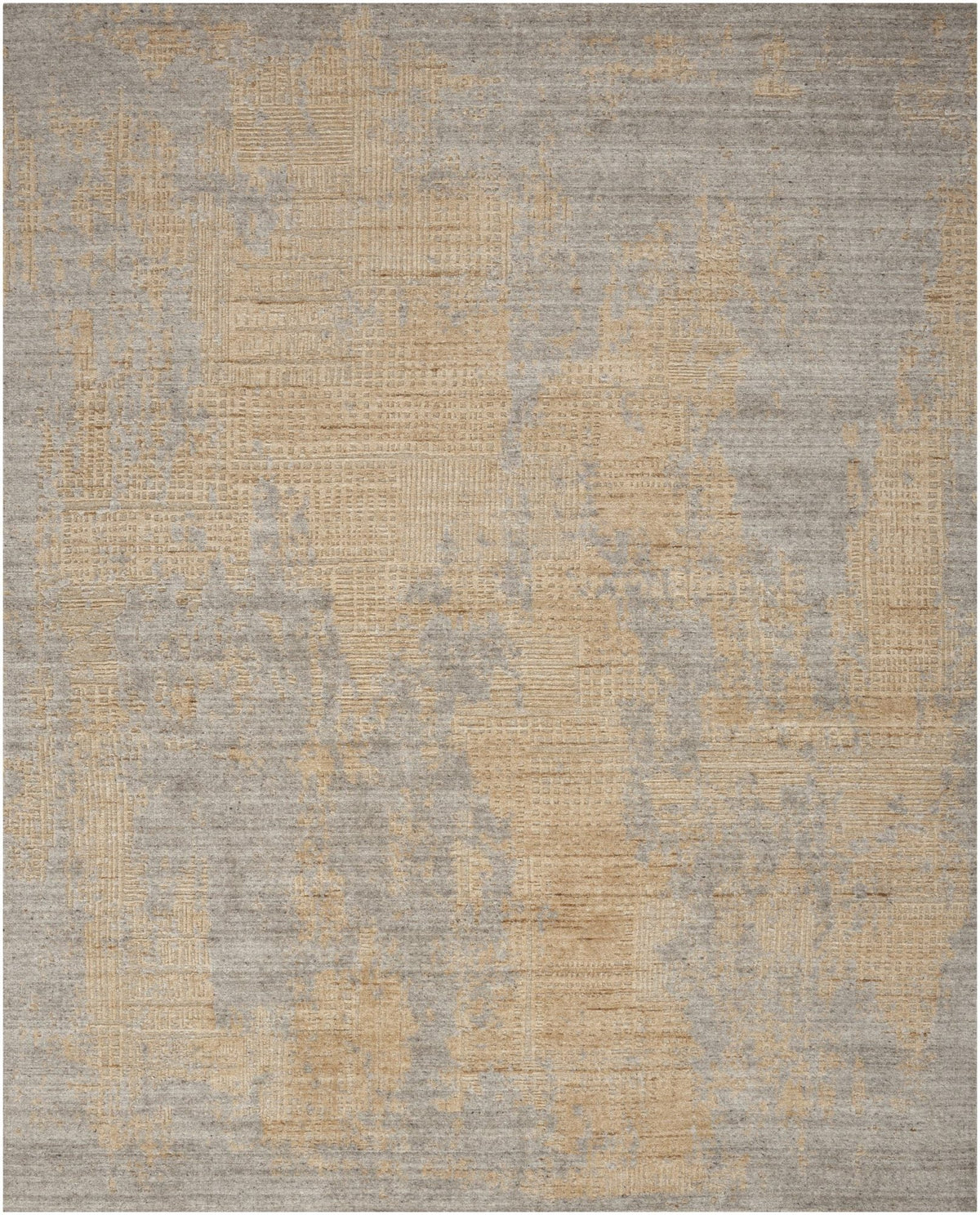 Nourison Harmony HAY05 Grey Gold Rug, top view