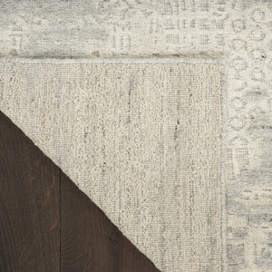 Nourison Harmony HAY04 Ivory Grey Rug, back of the rug
