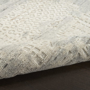 Nourison Harmony HAY04 Ivory Grey Rug, texture of the pile
