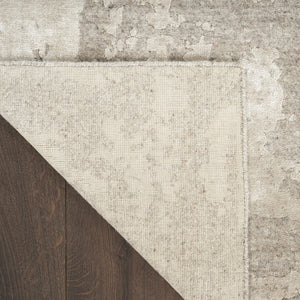 Nourison Harmony HAY06 Silver Grey Rug, back of the rug