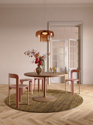 Cognac Brown Rug Tapison Home Torino, in a room