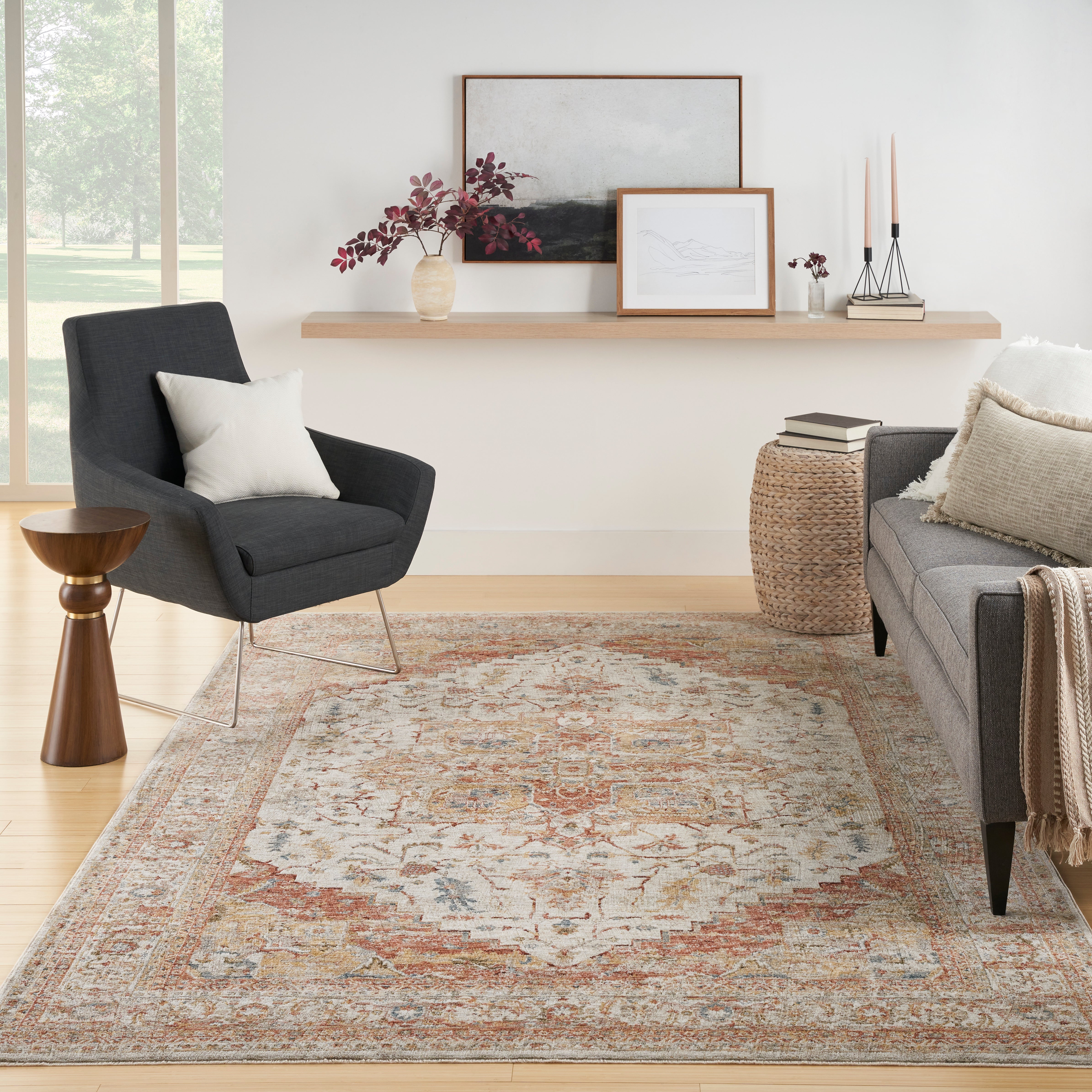 Nourison Sahar Ivory Rust SHR06
