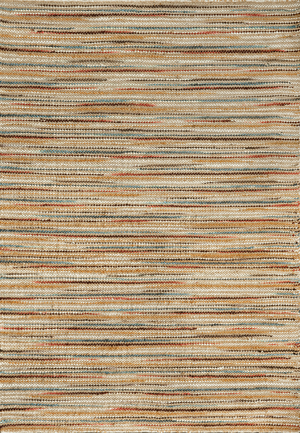 Top-down view of the Acsento Bilbao Multi rug displaying its full, colorful striped design

