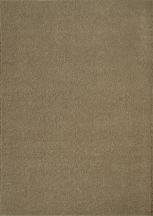 Top-down view of the Acsento Caligari Taupe rug displaying its full, textured design in warm taupe tones.

