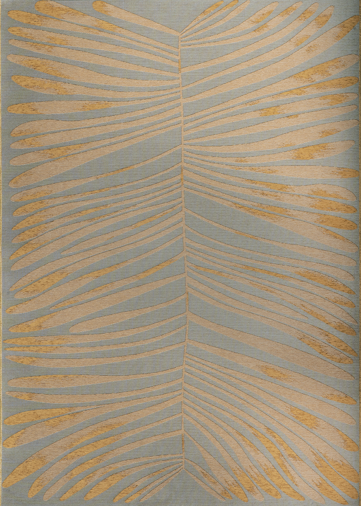 Top-down view of the Acsento Salerno Caramel rug displaying its full design and warm caramel color.

