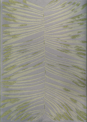 Top-down full view of Acsento Salerno Pine flatweave outdoor rug with subtle green tonal stripe

