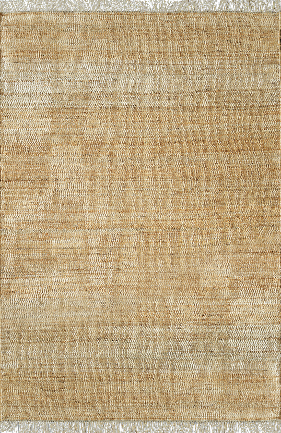 Full top-down view of Acsento Vigo Natural rug displaying plain jute design in warm beige tone

