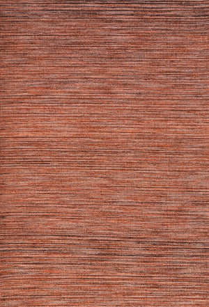Acsento Origin Brick rug in terracotta with brick red and brown stripes, top view