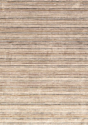 Acsento Siena 51 rug in beige with fine stripes in sand, caramel and ochre, top view