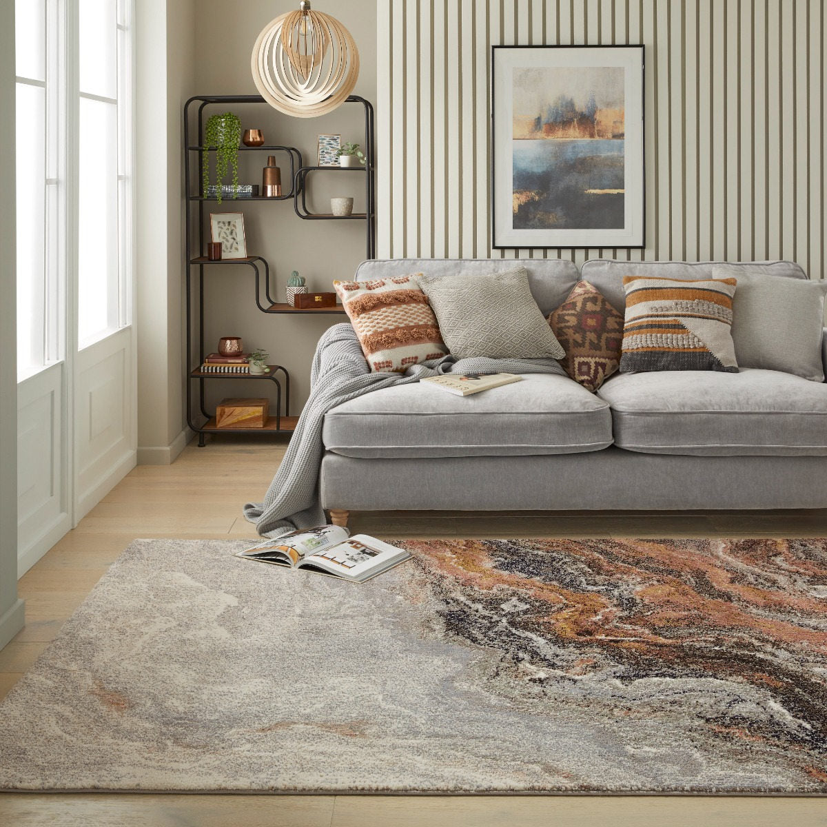 Nourison Amara Ivory Grey Taupe AMA01