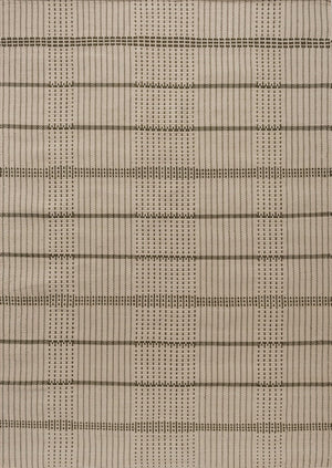 Brink & Campman Zona Stitch Olive outdoor rug in full view showing stitched pattern