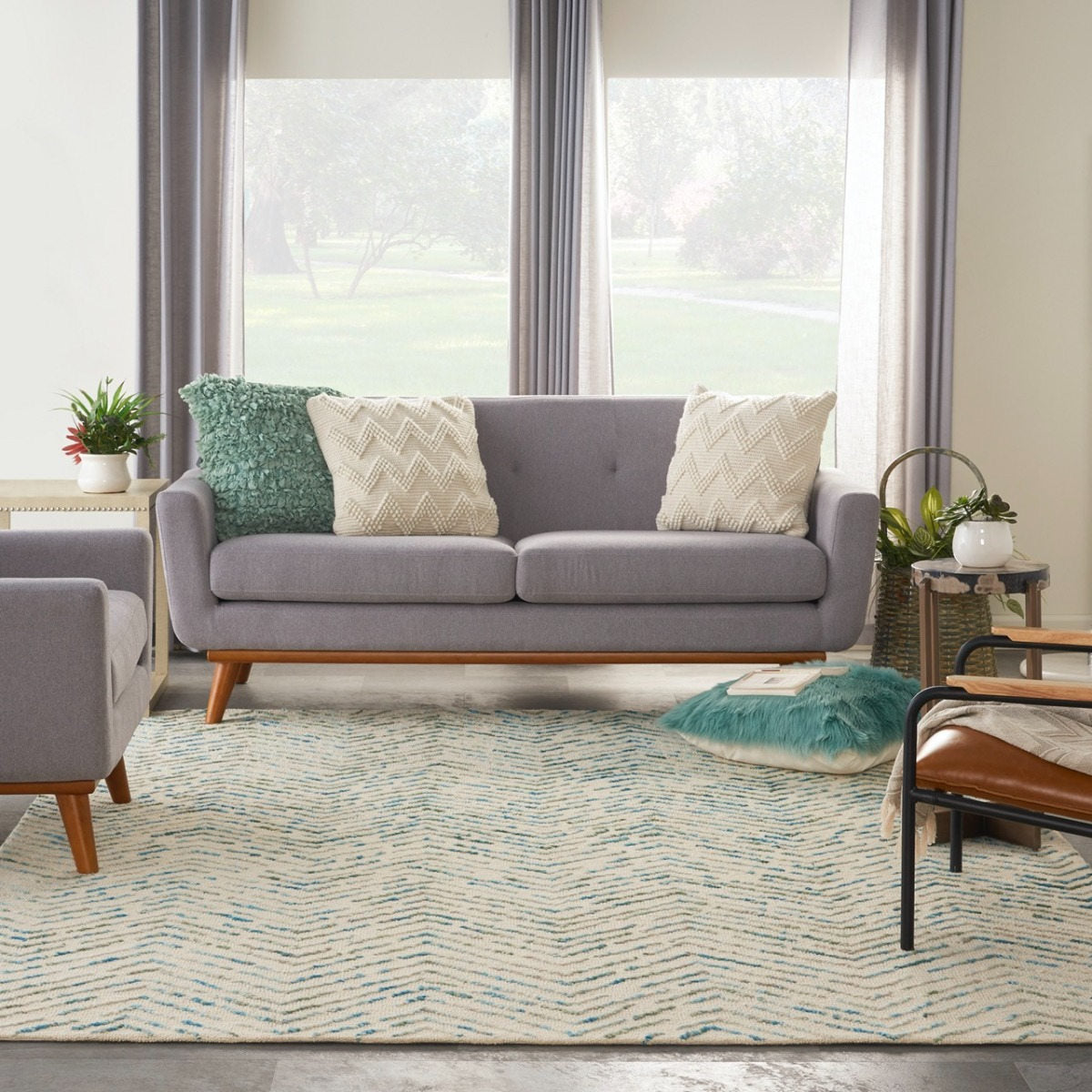 Nourison Colorado Ivory Green CLR02