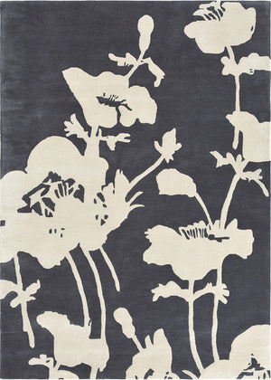 Florence Broadhurst | Floral 300 Charcoal 039604 | Carpet | Tapison