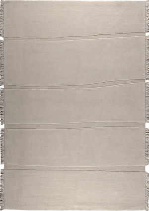 Massimo Atoll Grey hand tufted wool rug, top view