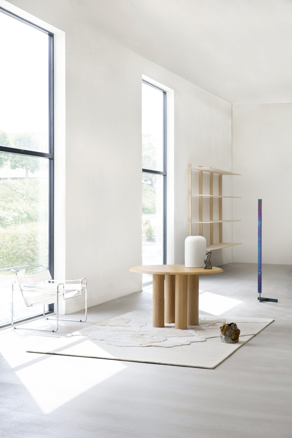 Massimo Cloud 9 Cloudy grey wool rug, shown in an interior