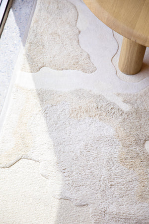 Massimo Cloud 9 Cloudy grey wool rug, detail of the surface