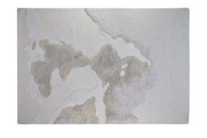 Massimo Cloud 9 Cloudy grey wool rug, perspective view