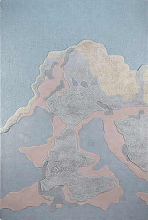 Massimo Cloud 9 Day light blue wool rug, top view
