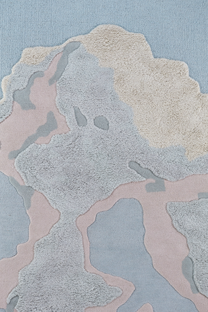 Massimo Cloud 9 Day light blue wool rug, detail of the surface