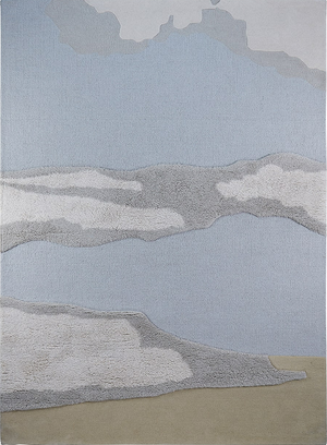 Massimo Cloud 9 Morning blue grey wool rug, detail of the surface