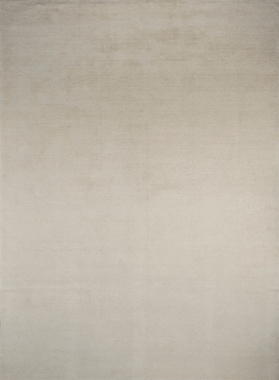Massimo Earth Natural Ivory undyed wool rug, top view