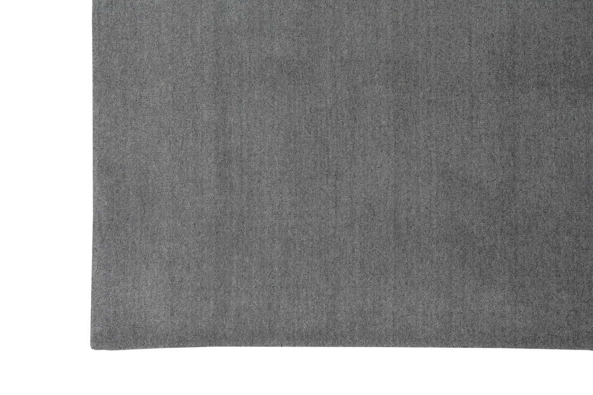 Massimo Earth Natural Light Grey wool rug, full view