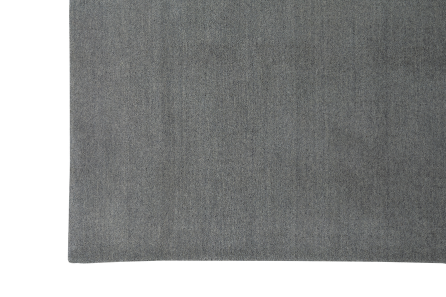Massimo Earth Natural Light Grey wool rug, full view
