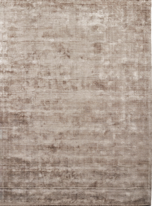 Massimo Karma Nougat Brown bamboo silk rug, top view