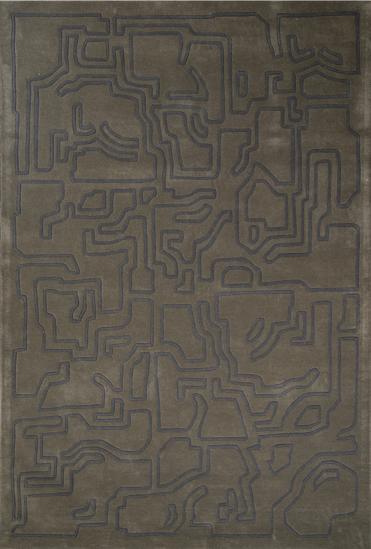 Massimo Structures 2.0 Arctic Green rug, top view