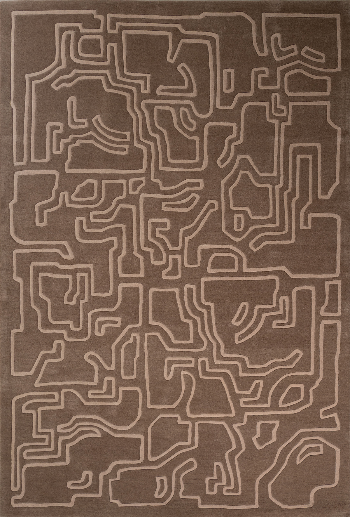 Massimo Structures 2.0 Pale Rose pink rug, top view