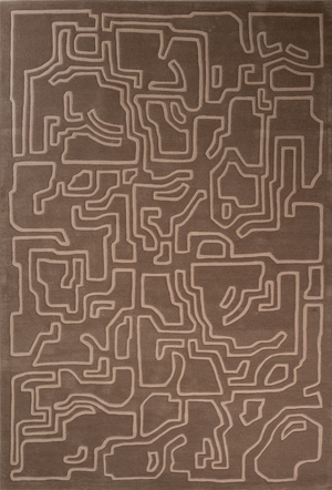 Massimo Structures 2.0 Pale Rose pink rug, top view