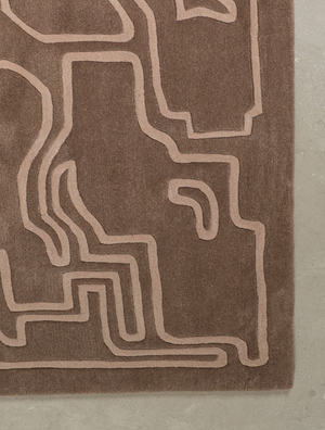 Massimo Structures 2.0 Pale Rose pink rug, detail of the corner