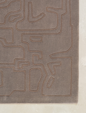 Massimo Structures 2.0 Volcano Dust rug, detail of the corner