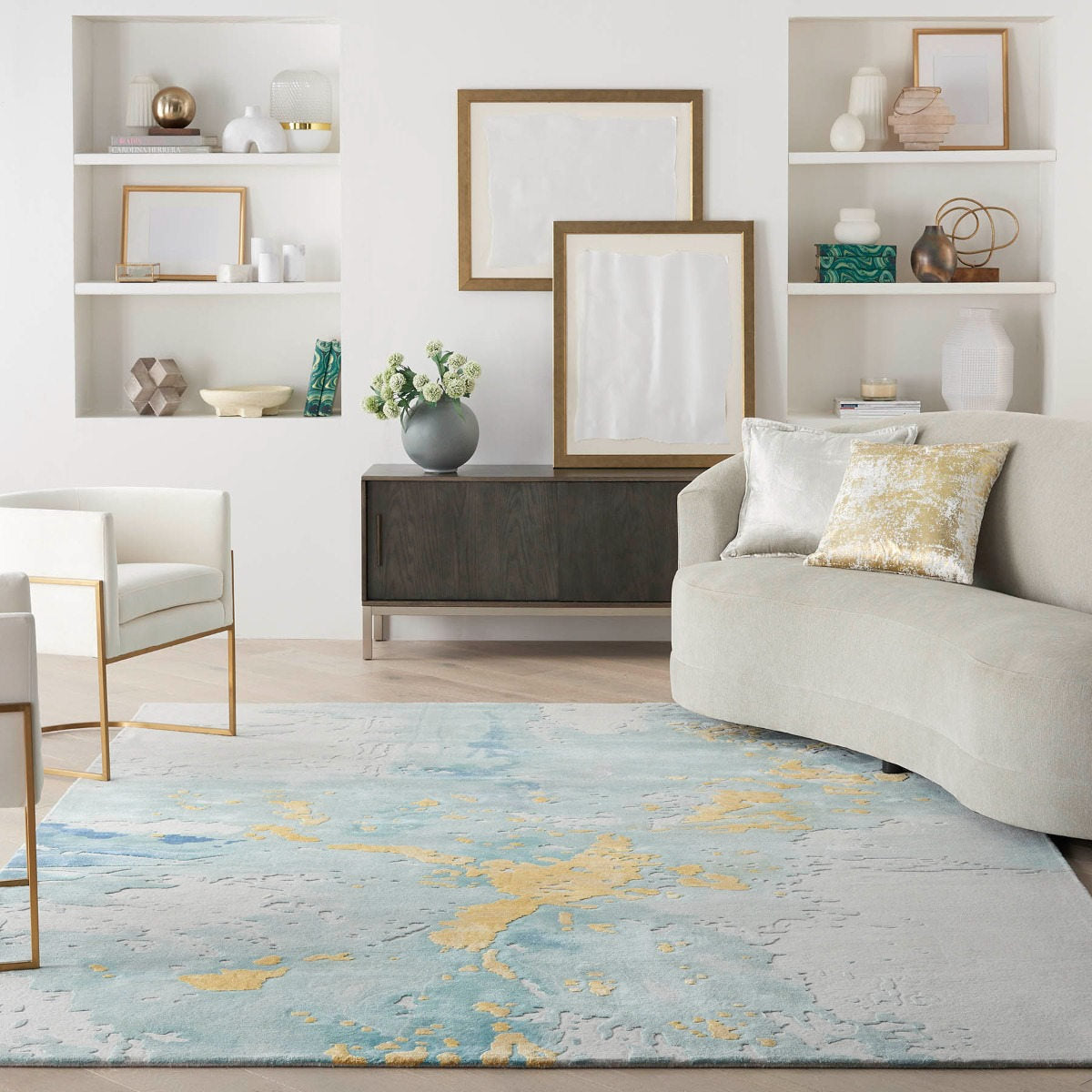 Nourison Prismatic Seafoam Gold PRS26