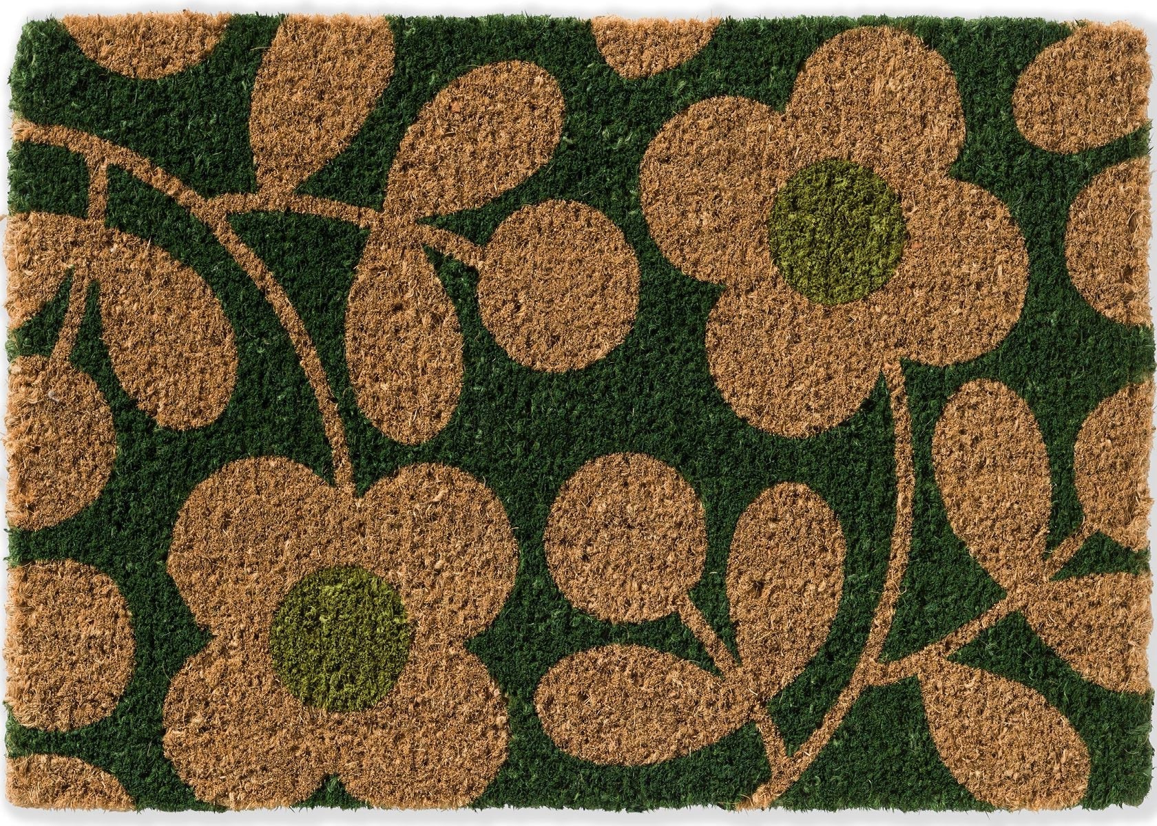Orla Kiely | Doormat Stem Sprig Emerald 563907 | Carpet | Tapison